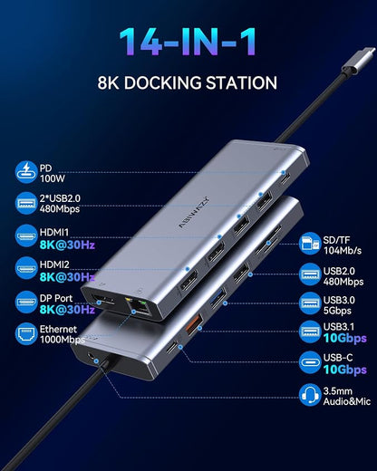 USB C Docking Station Dual Monitor - Image 2
