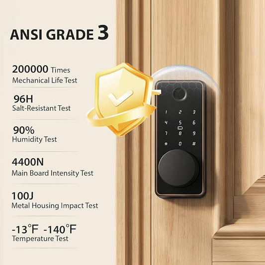 Keyless Entry Door Lock, Biquole Smart Lock, Fingerprint Door Lock | - Image 2