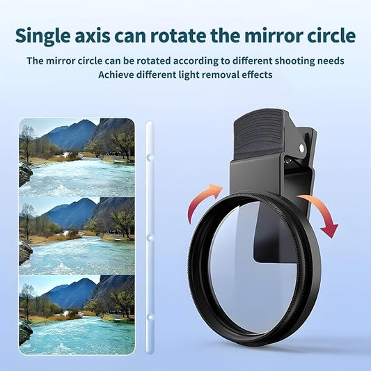 67mm Clip-on CPL Phone Camera Lens Filter, Polarized Camera Lens CPL Filter - Image 2