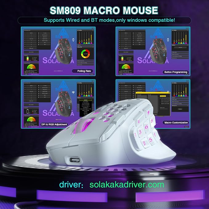 SM809 Pro Wireless MMO Gaming Mouse - Image 4