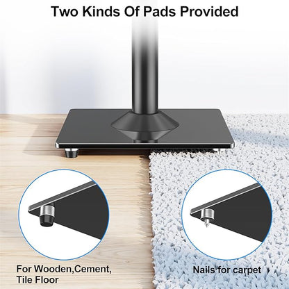 MOUNTUP Universal Speaker Stands Pair 28.3" to 37.4" Height Adjustable Floor - Image 5