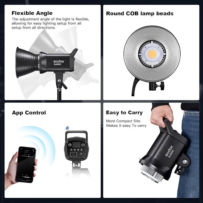 Godox SL60IID Softbox Lighting Kit Professional Studio Equipment - Image 5