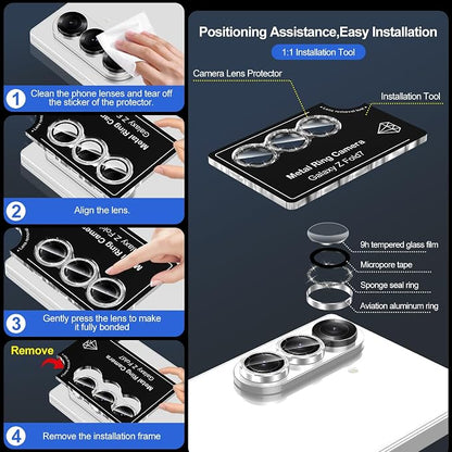 for Samsung Galaxy Z Fold 7 Camera Lens Protector, Individual Metal Ring - Image 6