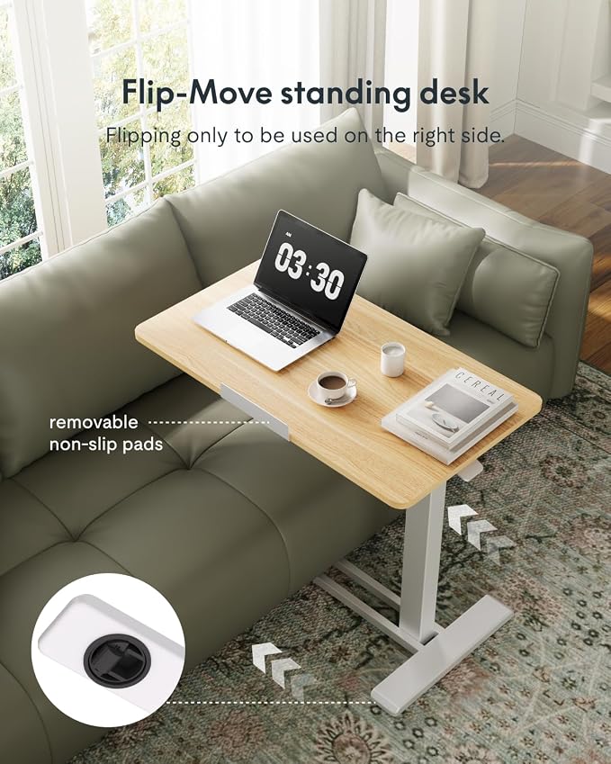 FLEXISPOT H7 PRO Mobile Standing Desk Adjustable Overbed Table Pneumatic - Image 4