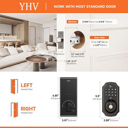 YHV Keyless Entry Door Lock - Image 8