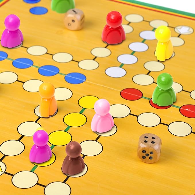 Liliful 200 Pcs Board Game Pieces Plastic Multi-Color Pawns Ideal Game Tokens - Image 5