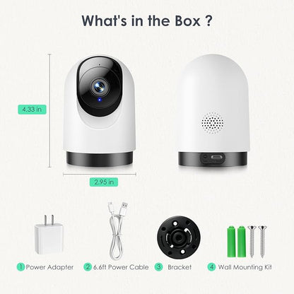 YOTON Indoor Security Camera, 2K 360° Wi-Fi Baby Monitor & Pet Camera w/Motion - Image 9