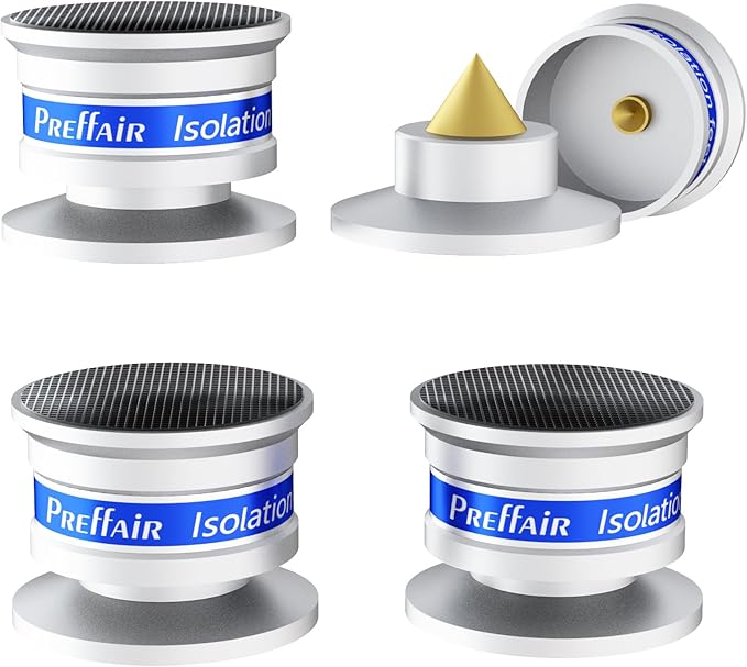 Preffair HiFi Speaker Isolation Feet Spikes, Aluminum Shockproof Turntable by PreffairAudio
