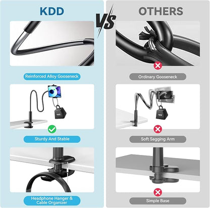 KDD Gooseneck Tablet Stand, 360° Adjustable Phone & iPad Holder - Image 5