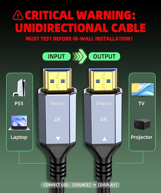 Fiber Optic HDMI Cable, Active Optical Cable High Speed HDMI Cord - Image 2
