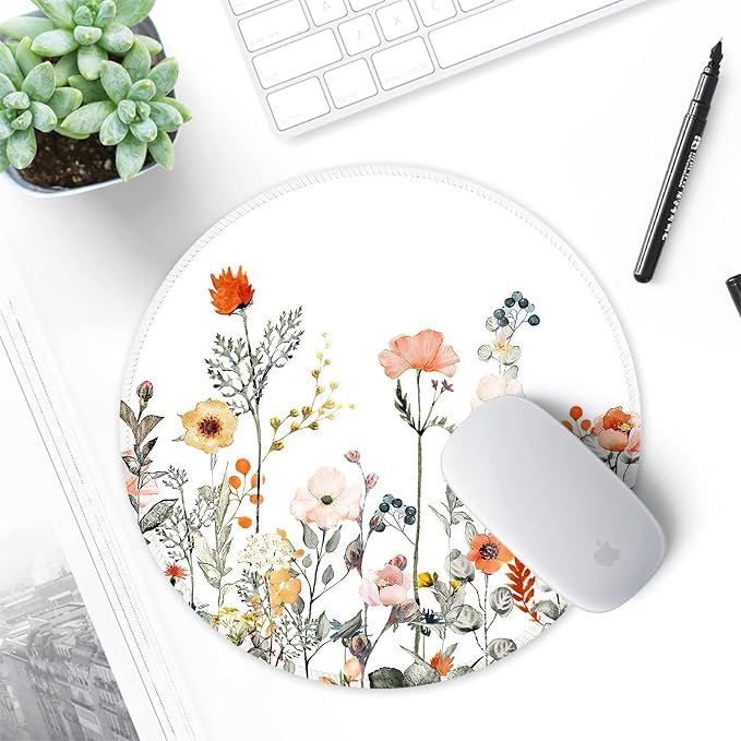 ITNRSIIET Round Mouse Pad with Stitched Edge Premium-Textured Waterproof - Image 7