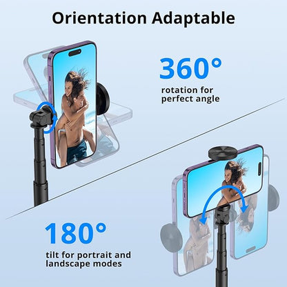 ATUMTEK 51" Selfie Stick Tripod, All in One Extendable Phone Tripod Stand - Image 2