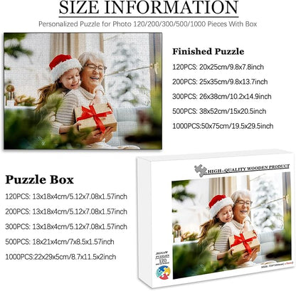 Custom Puzzle 120/200/300/500/1000/1500 Pieces, Personalized Puzzle from Your - Image 2