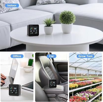 Air Quality Monitor Indoor – CO2 Detector, VOC Meter and AQI Tester Tracks TVOC - Image 7