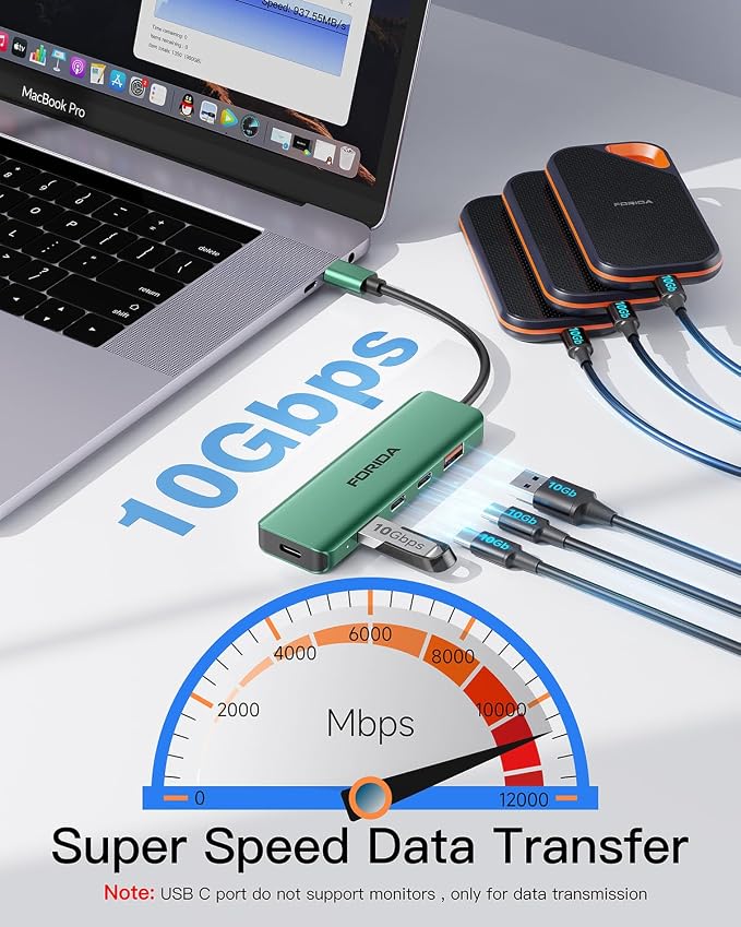 USB C Hub, 10Gbps USB 3.1 Adapter - Image 4