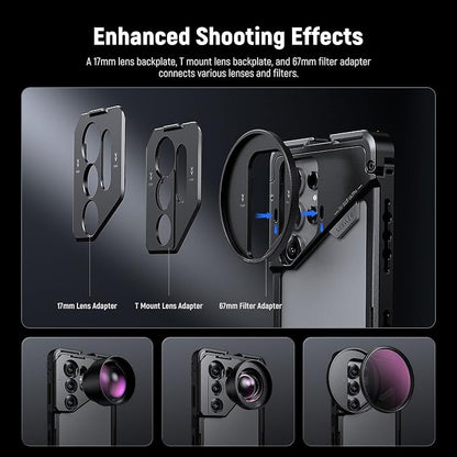 NEEWER S25 Ultra Phone Cage, PA082 Mobile Video Rig Phone Stabilizer - Image 3