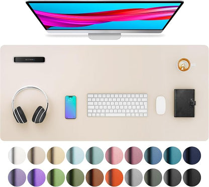 Aothia Large PU Leather Desk Pad Protector – Non-Slip Mouse Pad & Writing Mat by Aothia