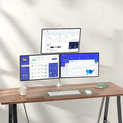 WALI Triple Monitor Stand, Fully Adjustable Three Monitor Desk Mount Fits 3 - Image 7
