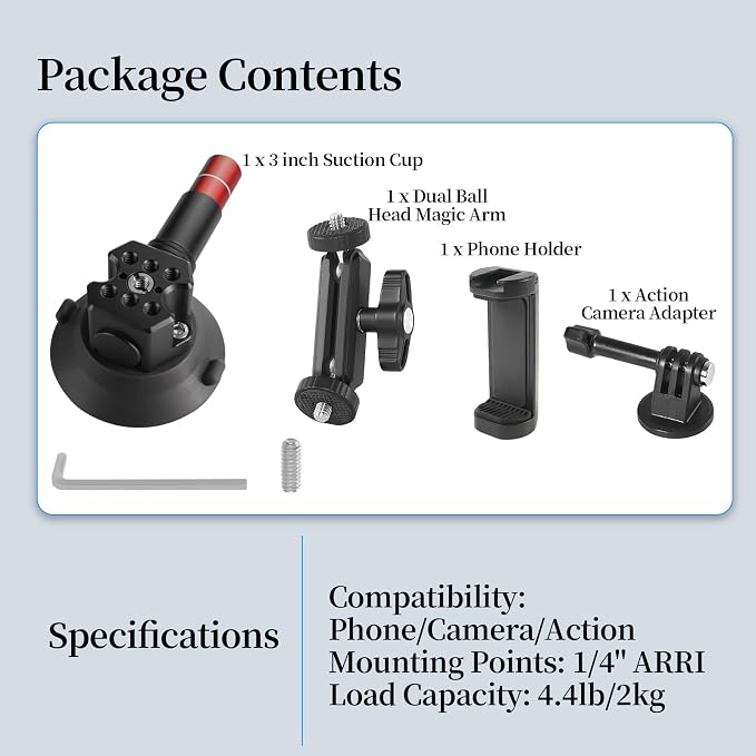 FIFIELD 3inch Suction Cup Camera Mount - Image 7