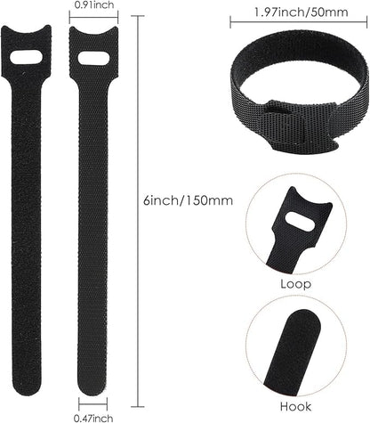 120PCS 6 Inch Cable Ties Reusable Multi-Purpose Wire Ties Cord Organizer - Image 2