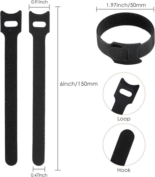 120PCS 6 Inch Cable Ties Reusable Multi-Purpose Wire Ties Cord Organizer - Image 2