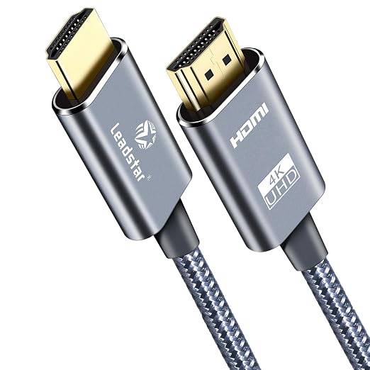 LEADSTAR HDMI Cable 4K 15 ft / 4.5m, High Speed HDMI 2.0 Cord Braided | 4K@60Hz by LEADSTAR