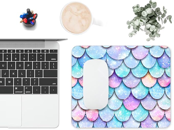 Mouse Pad, Cute Glitter Mermaid Scale Mouse Pads - Image 6