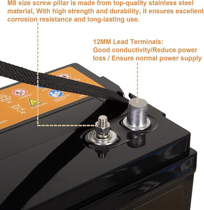 Weize BCI Group 31M Dual Purpose AGM Battery, 240RC 825CCA 12V 110AH Starter & - Image 4