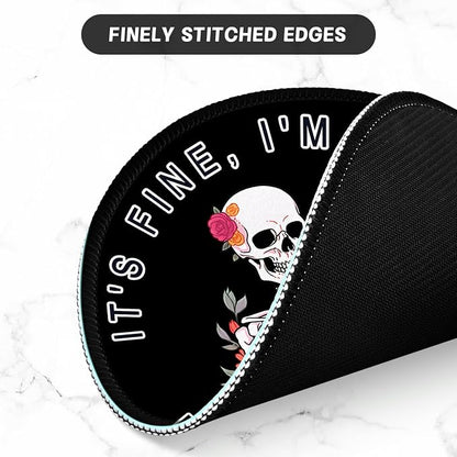ITNRSIIET Round Mouse Pad with Stitched Edge Premium-Textured Waterproof - Image 4
