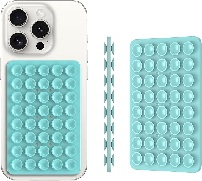 2PACK Silicone Double Sided Suction Phone Case Mount, Detachable Hands Free & - Image 2