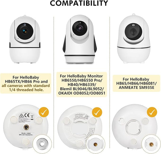 Flexible Baby Monitor Mount for HelloBaby HB6550/HB65/HB40/HB6339/HB66/HB6550Pro - Image 2