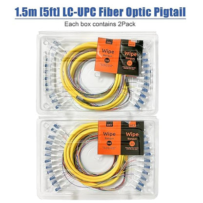 4Pack LC UPC 12 Fibers OS2 Single Mode Bunch Fiber Optic Pigtail, SingleMode - Image 6