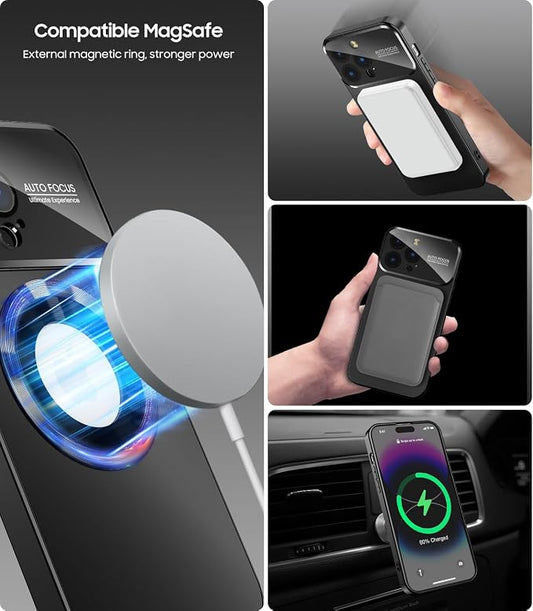 Magnetic for iPhone 13 Pro Case, Built-in Camera Lens Protector, Compatible - Image 2