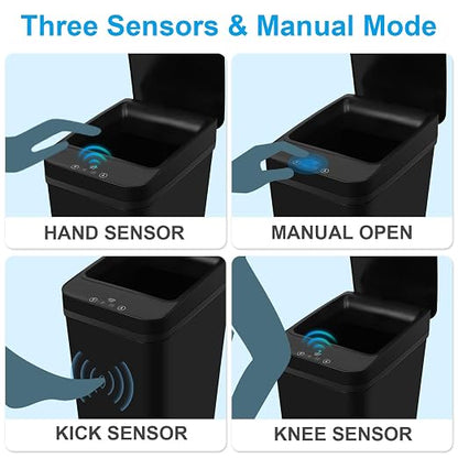 Bathroom Trash can, Smart Touchless Trash Can, Automatic Motion Sensor Trash Bin - Image 4