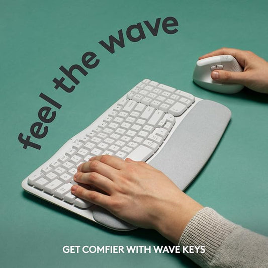 Logitech Wave Keys Wireless Ergonomic Keyboard - Image 2