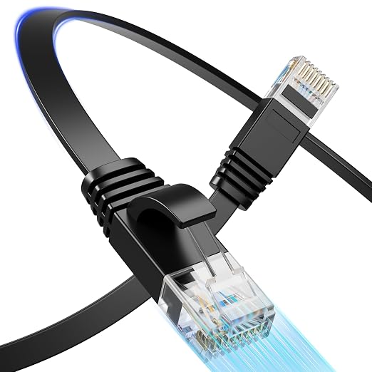 Cat 6 Flat Ethernet Cable 15 FT, UTP 10Gbps High-Speed Cat6 Ethernet Cable by Unknown