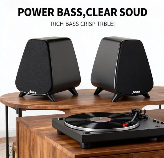 AS31 Active Bookshelf Speakers – 80W RMS 2-Way Stereo / 3″ Long-Stroke Woofer & - Image 2