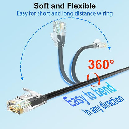 Cat 6 Patch Cables 5 feet, Slim Cat6a Ethernet Patch Cable 10Gbps 550Mhz - Image 4