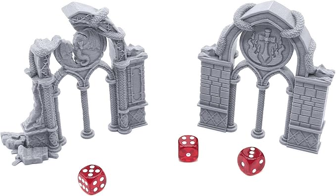 Dragon Archways by Printable Scenery, 3D Printed Tabletop RPG Scenery and - Image 2