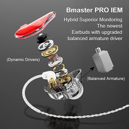 BASN in-Ear Monitors, Bmaster Triple Driver HiFi Stereo Noise-Isolating IEM - Image 2