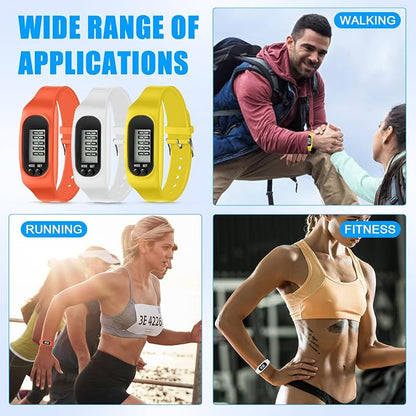Silicone Fitness Tracker Watch 3 Pcs Walking Running Pedometer Calorie Burning - Image 6