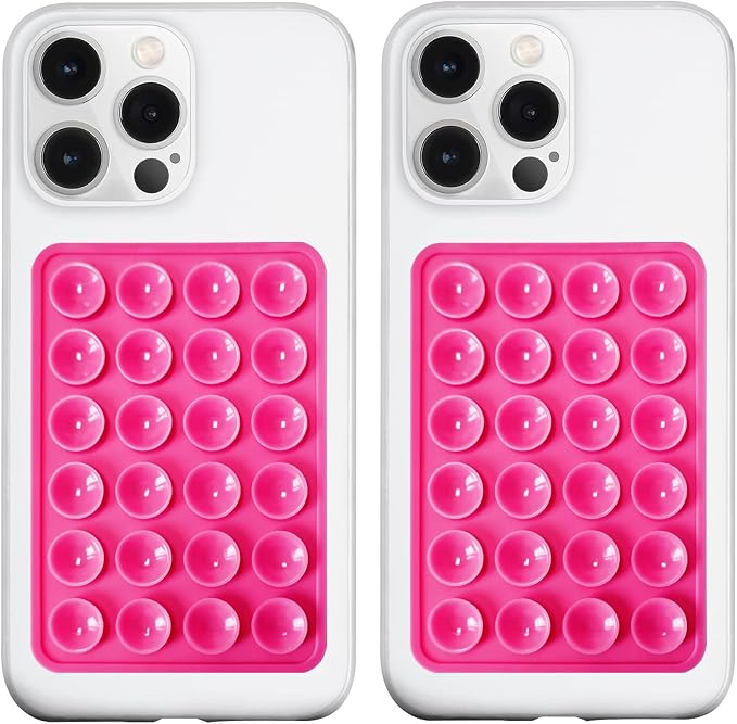 2 Pack Silicone Suction Phone Case Mount, Silicon Adhesive Phone Grip by LvShuLiangPin
