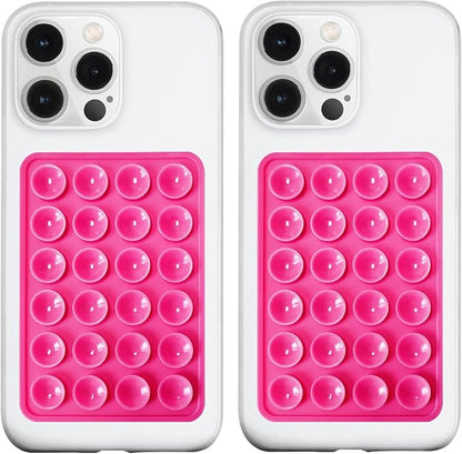 2 Pack Silicone Suction Phone Case Mount, Silicon Adhesive Phone Grip by LvShuLiangPin