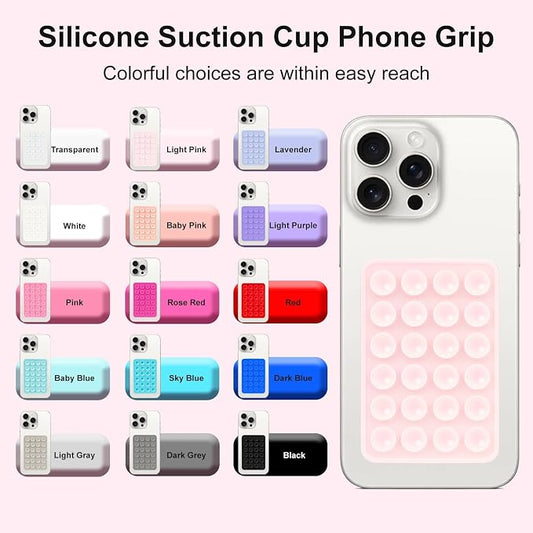 2PCS Silicone Suction Phone Case Mount, Non Slip Suction Cup Phone Mount - Image 2