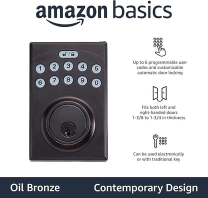 Amazon Basics Electronic Keypad Deadbolt Door Lock - Image 2