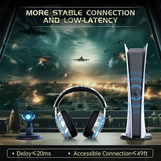 2.4GHz Wireless Gaming Headset for PS5, PS4 Fortnite & Call of Duty/FPS Gamers - Image 2