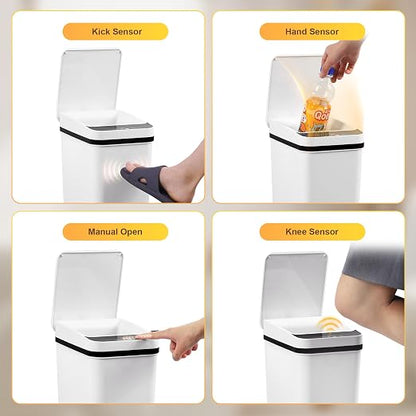 4 Gallon Bathroom Smart Touchless Trash Can - Image 6