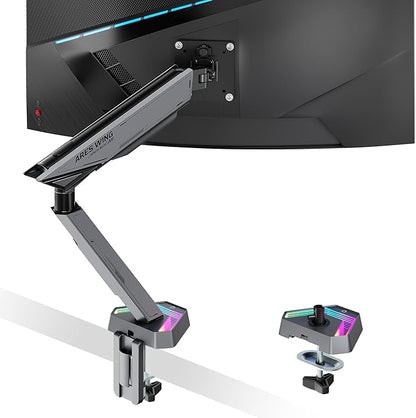 ARES WING RGB Single Monitor Arm Desk Mount by ARESWING