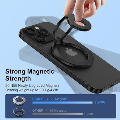 Magnetic Phone Ring Holder for MagSafe Gym Phone Grip Stand Finger Ring - Image 4