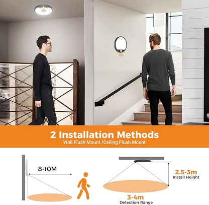 slochi Motion Sensor Light Indoor Hardwired PIR, 3000K/4000K/6500K LED Closet - Image 7